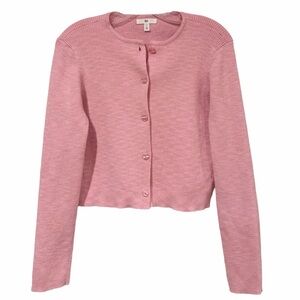 BP Nordstrom Ribbed Button Front Long Sleeve Cardigan